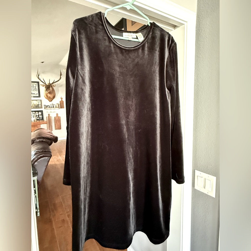 Black velvet dress